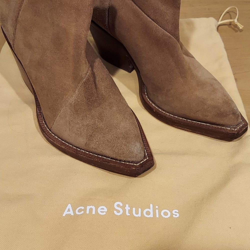 Acne Brown Suede Ankle Boots